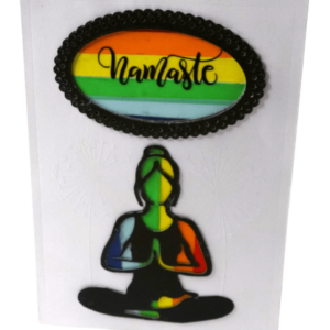 Handmade card for yogis. Yoga Card. Yoga Art. Namaste.