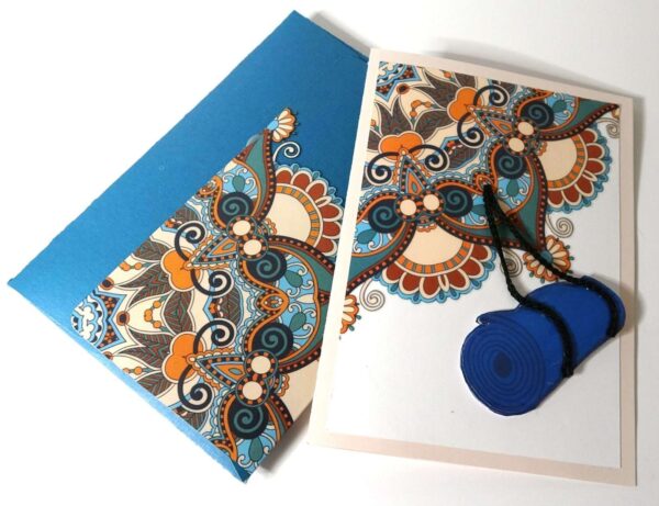 Handmade card for yogis. Greeting yoga cards. Yoga card. Yoga cards.