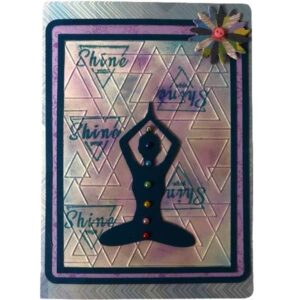 Handmade card for yogis. Greeting yoga cards. Yoga card. Yoga cards. Rise and Shine.  